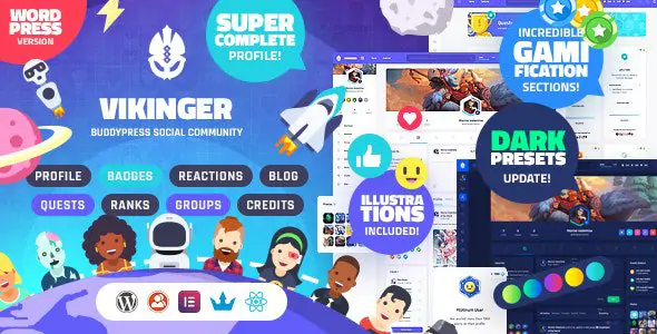 Vikinger 1.9.33 – BuddyPress and GamiPress Social Community